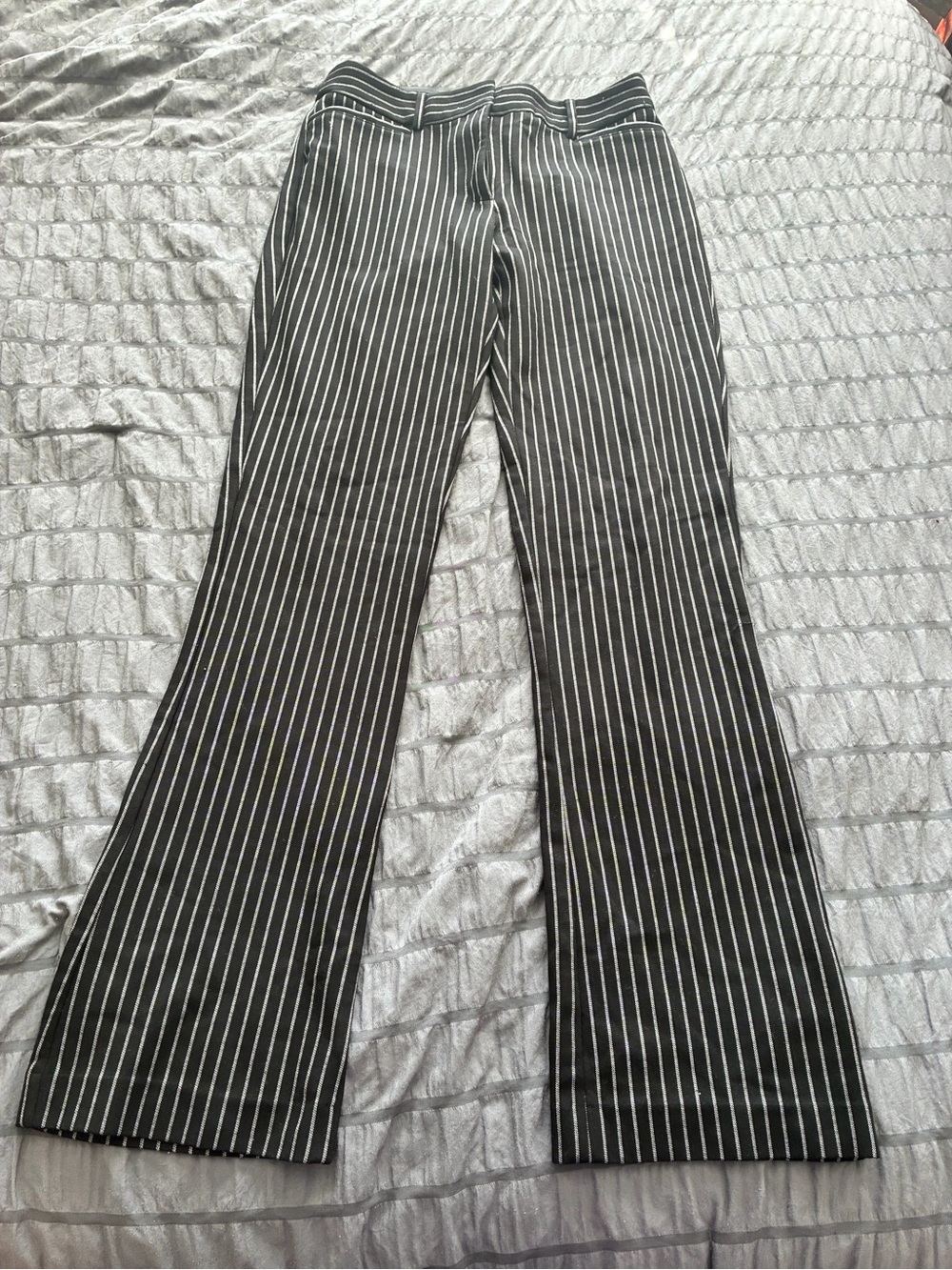 Express Black Pinstripe Wide Leg Pants